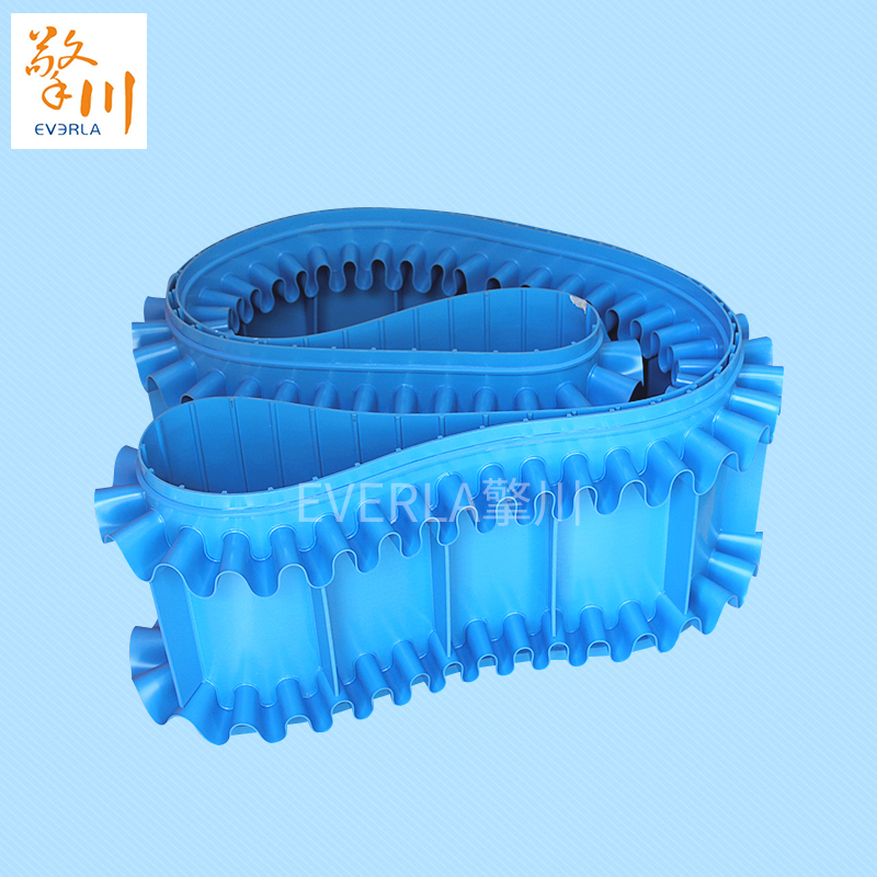 PU檔板裙邊食品<a href='http://m.zgcinnotown.com.cn/shusongdai/' target='_blank'><u>輸送帶</u></a>的圖片