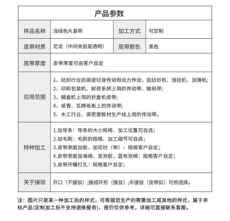 綠黑尼龍片基帶彈性帶細節(jié)圖3