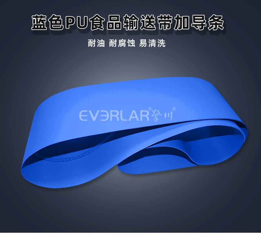 藍(lán)色PU食品<a href='http://m.zgcinnotown.com.cn/shusongdai/' target='_blank'><u>輸送帶</u></a>加導(dǎo)條詳情01