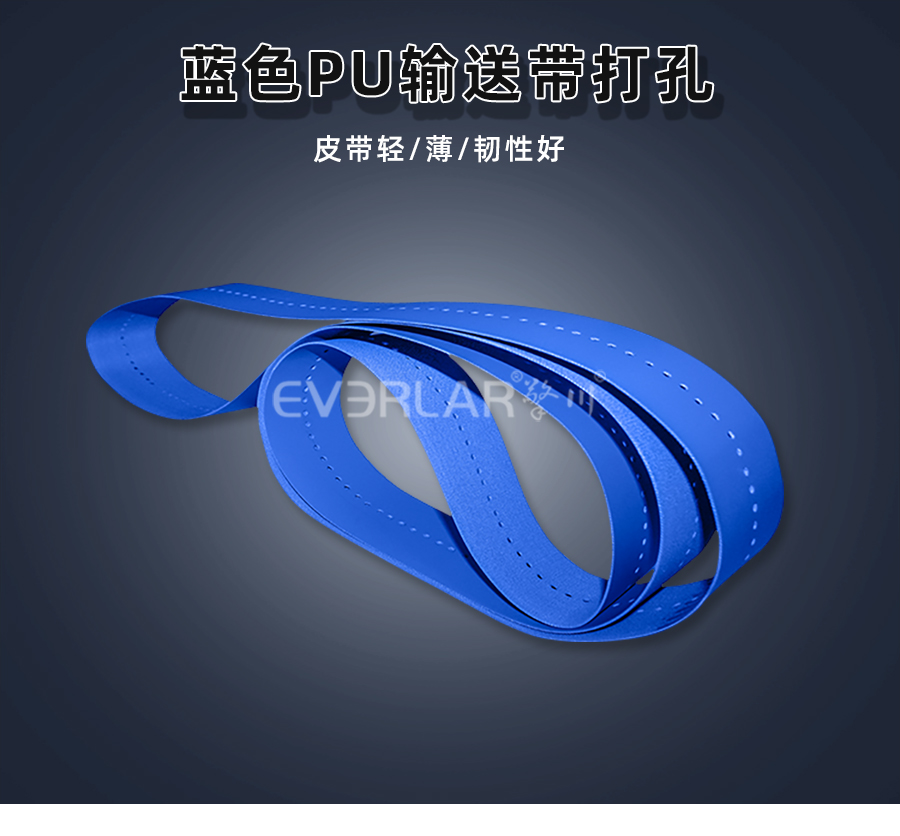 藍(lán)色PU食品<a href='http://m.zgcinnotown.com.cn/shusongdai/' target='_blank'><u>輸送帶</u></a>詳情01
