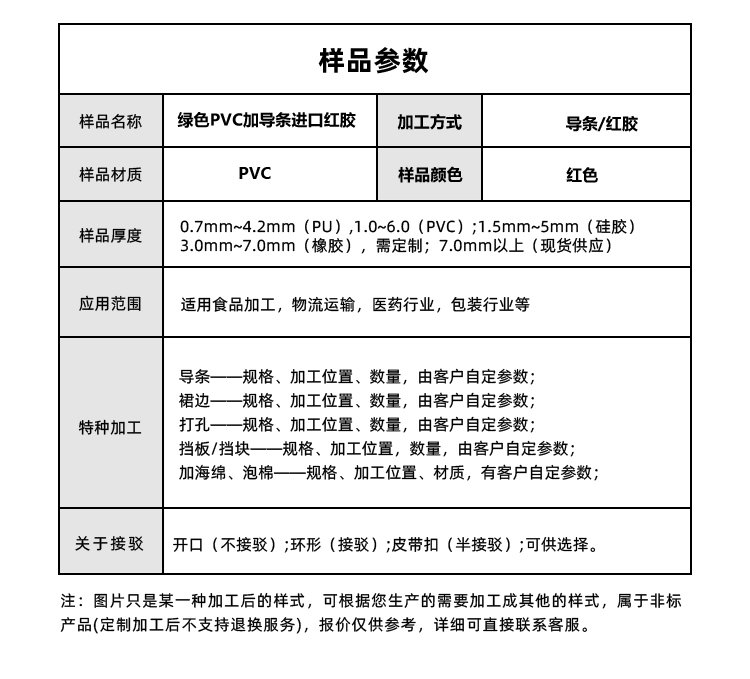 綠色PVC加導(dǎo)條進口紅膠